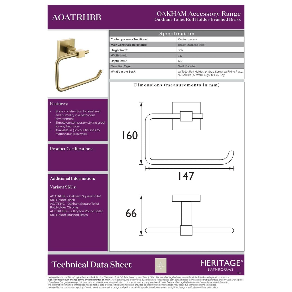 Heritage Toilet Roll Holder Heritage Oakham Toilet Roll Holder