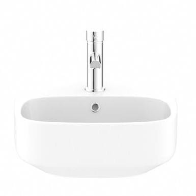 Crosswater Cloakroom Basin Crosswater Kai S Corner Cloakroom Basin with Overflow in White