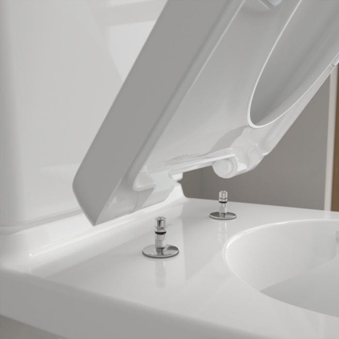 Villeroy & Boch Close Coupled Toilet Villeroy & Boch O.novo Rimless Open Back Close Coupled DirectFlush Toilet with Soft Close Seat