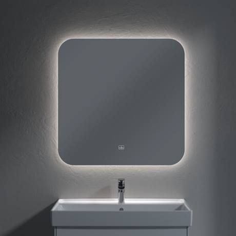 Villeroy & Boch Illuminated Mirror Villeroy & Boch More to See Lite LED Illuminated Curved Rectangular Mirror