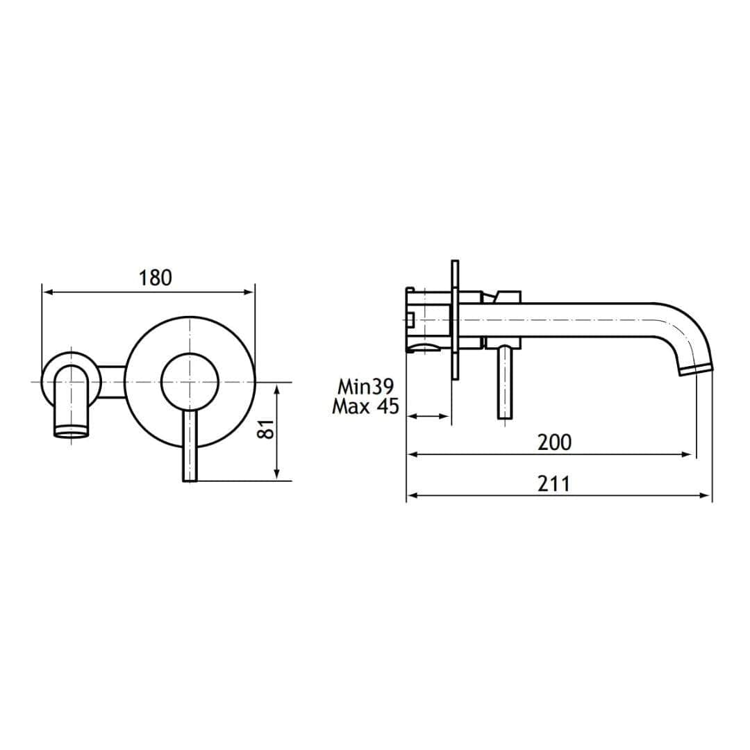 Aquarius Wall Mounted Basin Tap Aquarius Curve Wall Mounted Basin Mixer Tap