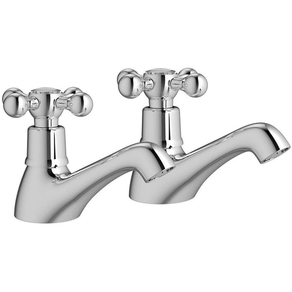 Aquarius Pillar Basin Tap Aquarius Timeless Crosshead Basin Pillar Taps in Chrome