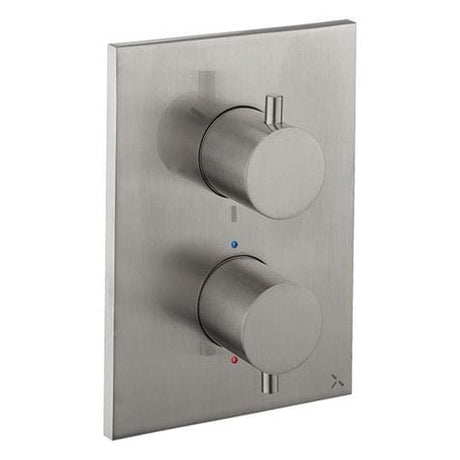 Crosswater Concealed Shower Valve Brushed Stainless Steel Effect Crosswater MPRO Crossbox 3 Outlet Trimset