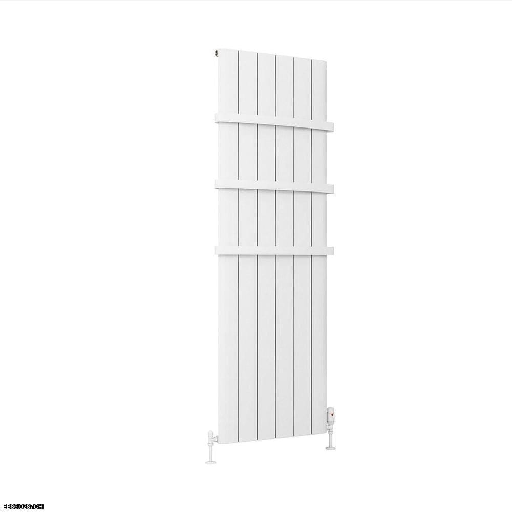 Eastbrook Panel Radiator Eastbrook Peretti Straight Vertical Aluminium Radiator in Matt White