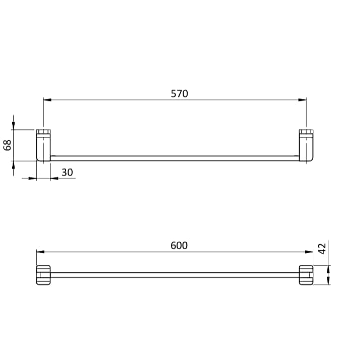 Crosswater Towel Rails and Rings Crosswater Rotar Towel Rail