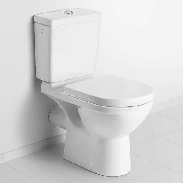 Villeroy & Boch O.novo Combi-Pack Close Coupled Open Back Toilet with Soft Close Seat
