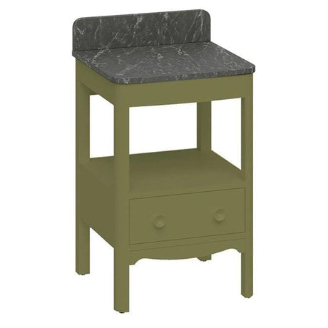 Burlington Floor Standing Vanity Unit Carlyle Green / Marquina Burlington Guild Floor Standing 560mm Vanity Unit with Worktop