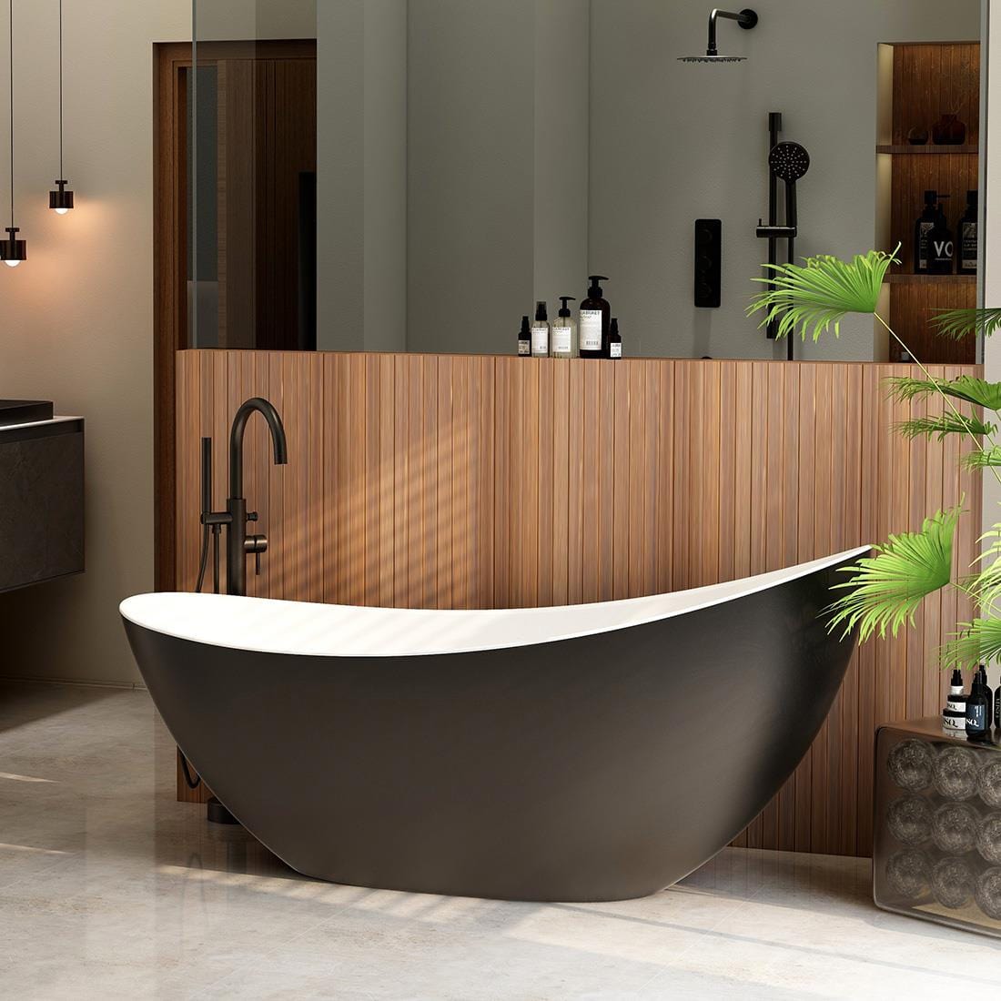 Imex Modern Freestanding Bath Imex Arco Slipper Bath 1600 x 760mm