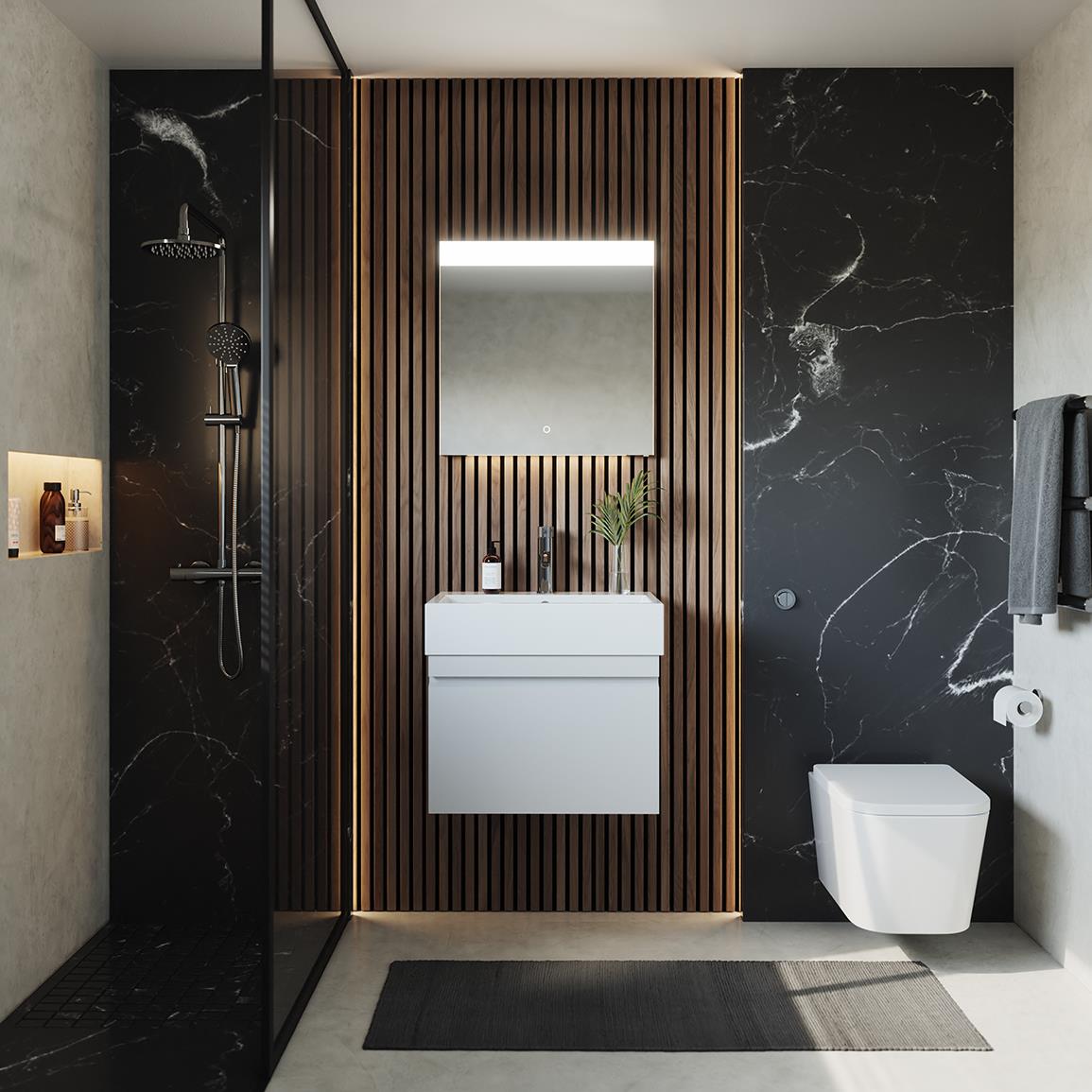 Saneux Matteo Wall Hung Rimless Toilet with Soft Close Seat