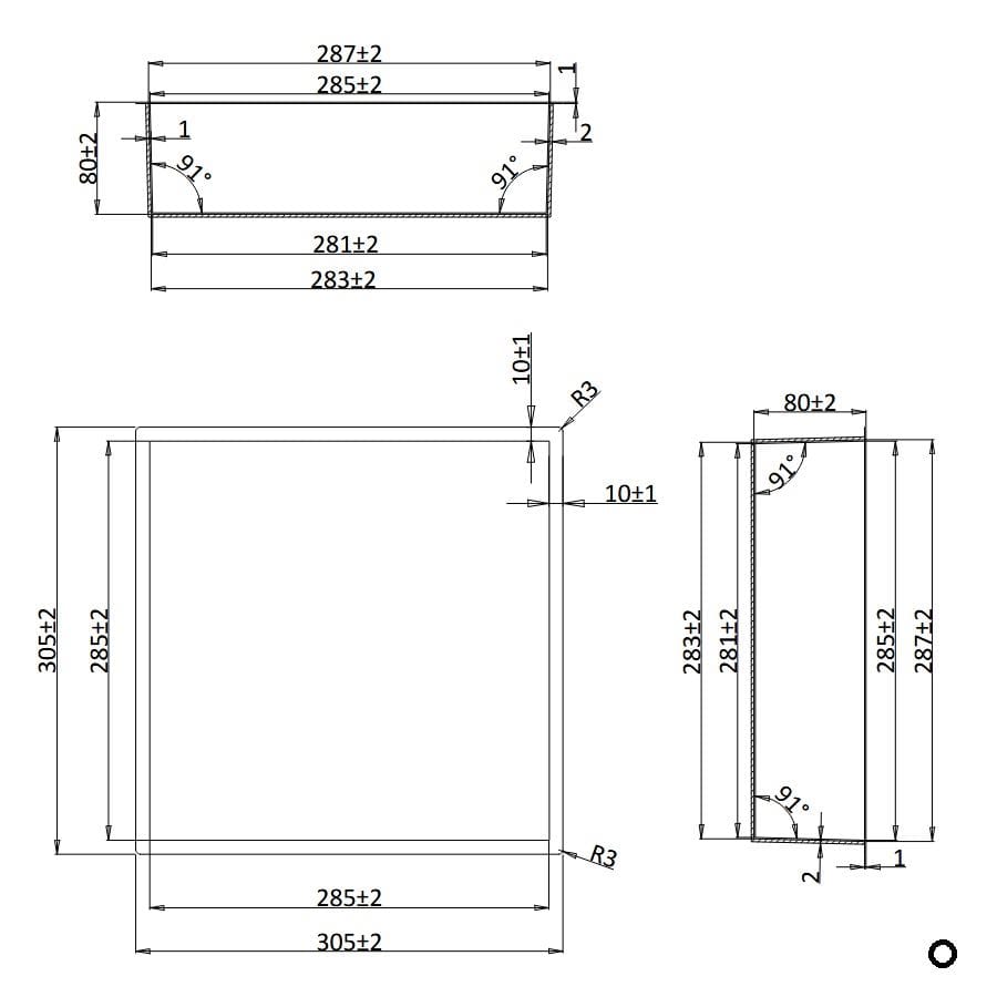 Crosswater Shower Niche Crosswater Square Shower Niche - 305 x 305 x 80mm for Stud Walls