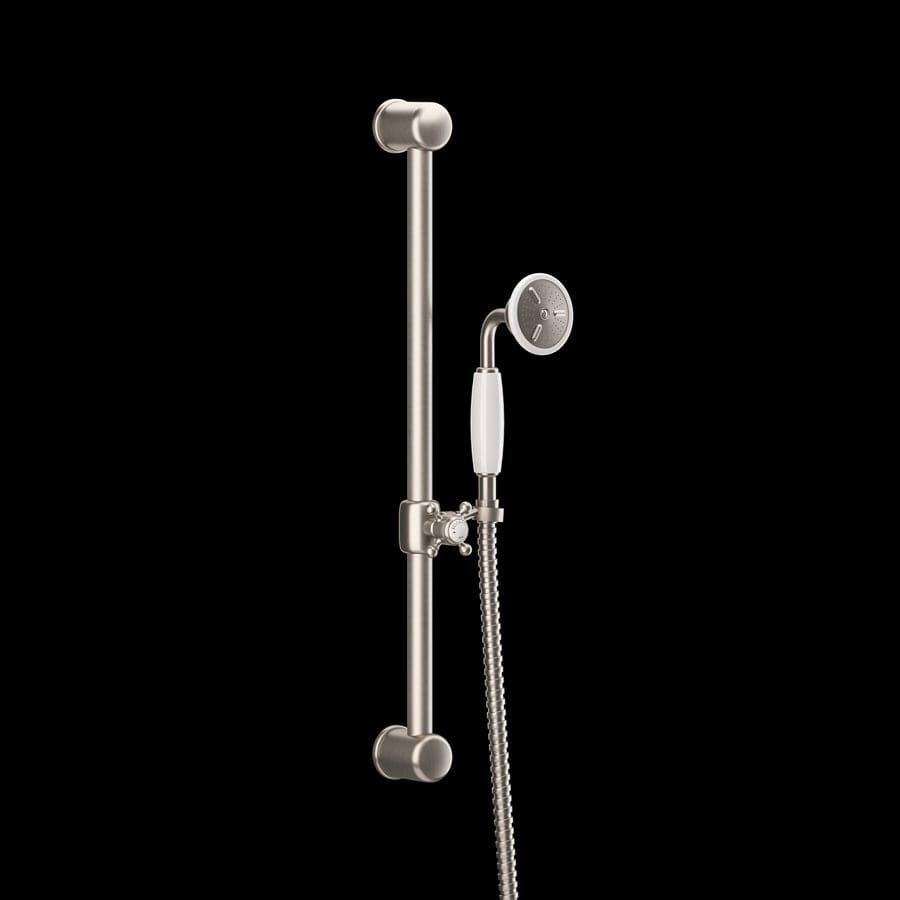 Crosswater Shower Riser Rail Brushed Nickel Crosswater Belgravia Slider Rail, Handset and Hose