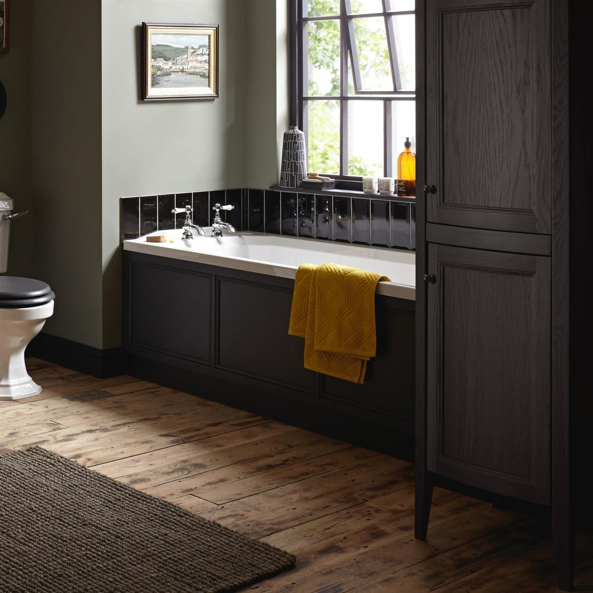 Heritage Standard Acrylic Bath Heritage Granley Deco Acrylic Single Ended Bath - 1700 x 750mm - 2 Tap Hole