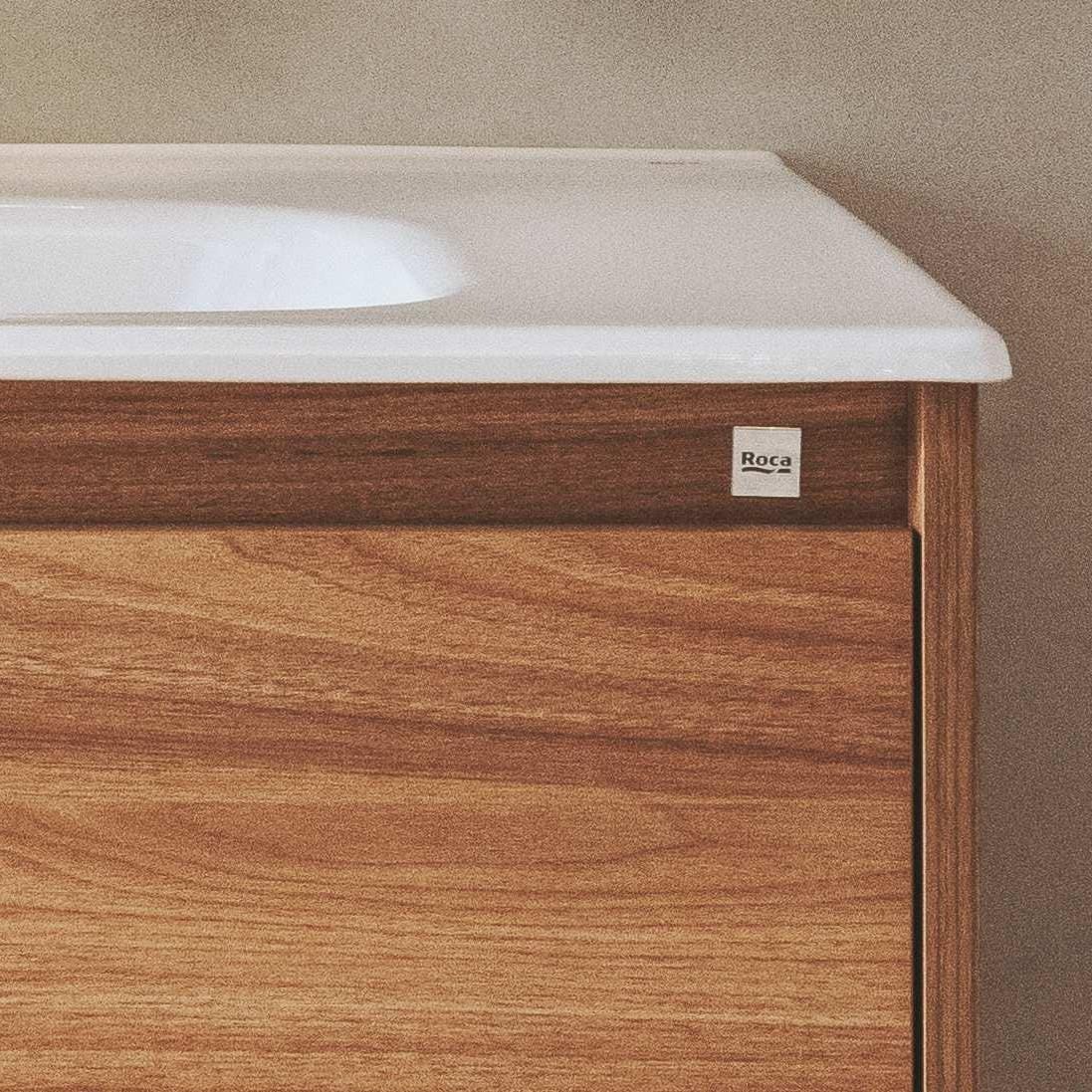 Roca Wall Mounted Vanity Unit Roca Tenet 800mm Wall Mounted Two Drawer Vanity Unit with Basin