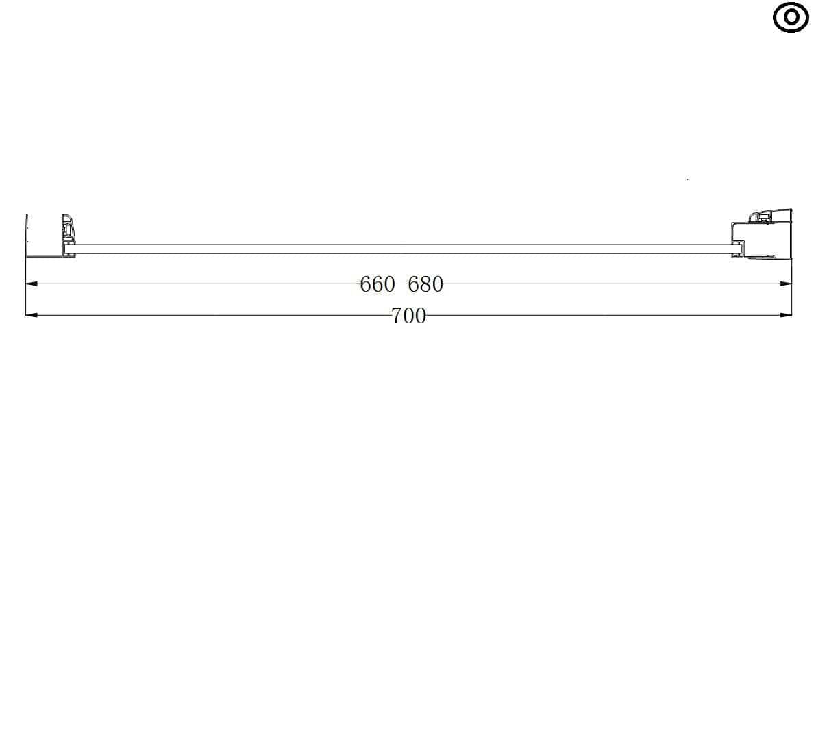 Eastbrook Side Panel Eastbrook Corniche 2000 8mm Side Panel for Hinged Doors