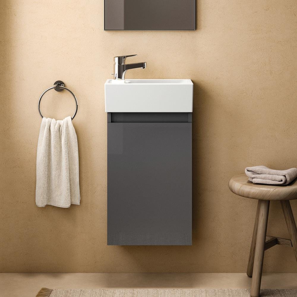 Ideal Standard Wall Mounted Vanity Unit Ideal Standard Eurovit + 350mm Wall Mounted Cloakroom Vanity Unit with 1 Tap Hole Basin