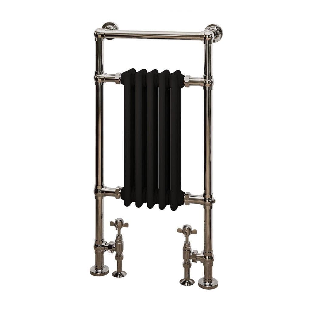 Eastbrook Insert Radiator 960 x 500 / Central Heating Eastbrook Avon Straight Vertical Traditional Radiator in Chrome/Matt Black