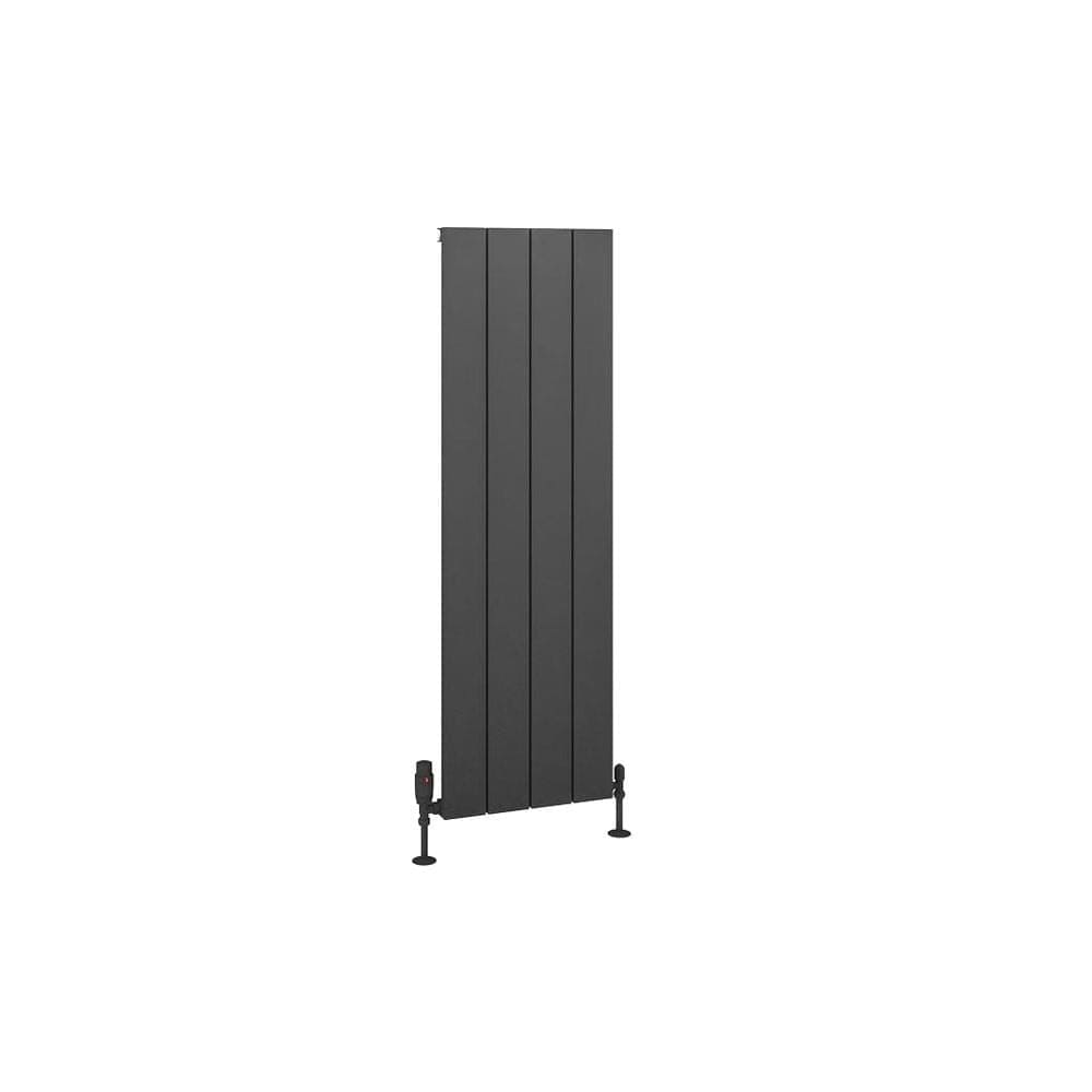 Eastbrook Panel Radiator Eastbrook Charlton Vertical Aluminium Designer Radiator in Matt Anthracite