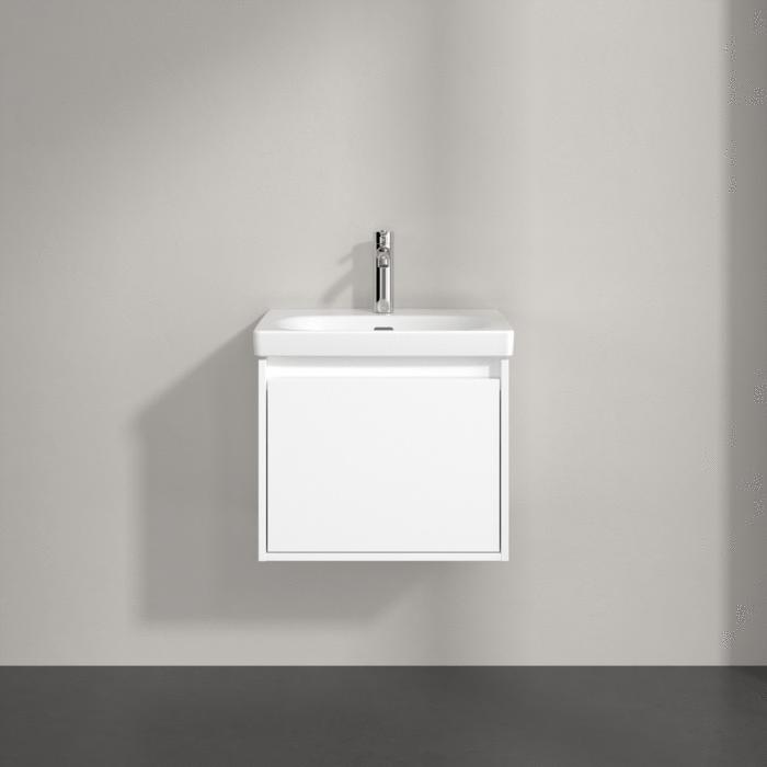 Villeroy & Boch Wall Mounted Vanity Unit Villeroy & Boch Skyla Wall Mounted 500mm One Drawer Vanity Unit with Basin