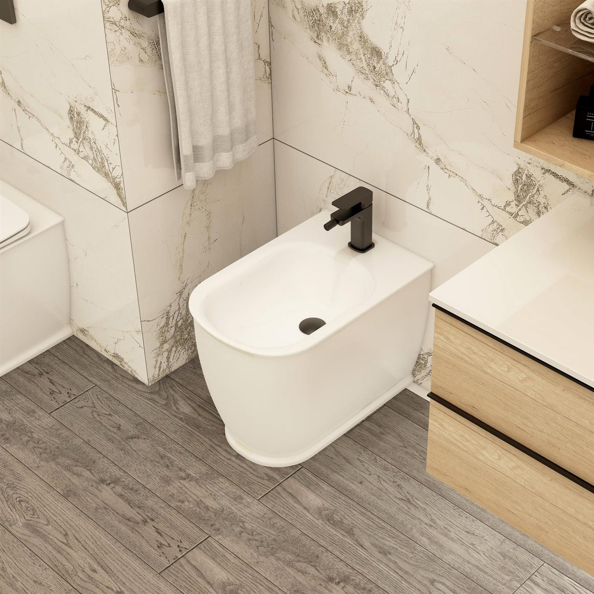 Imex Bidet Imex Liberty Floor Standing Bidet in Gloss White