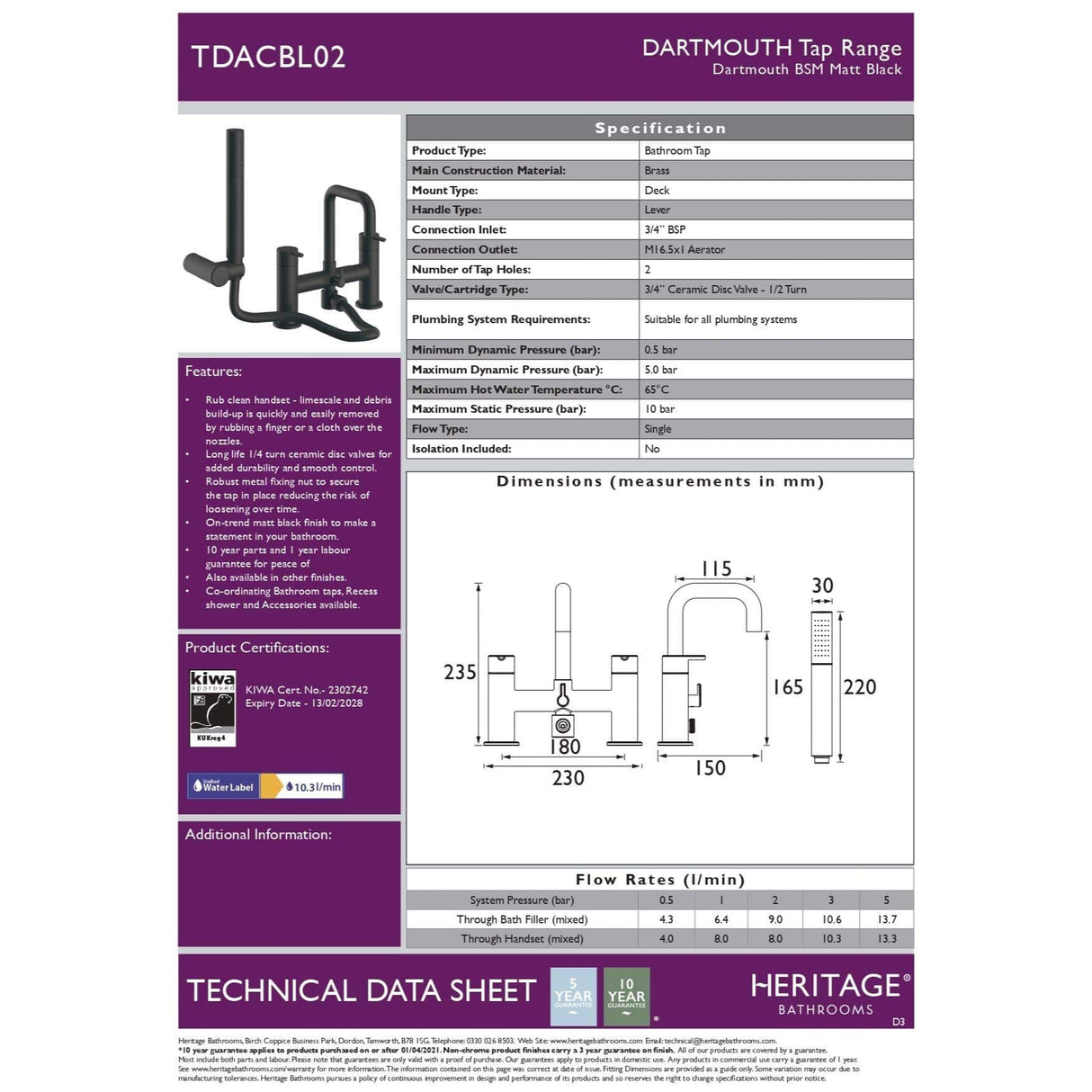 Heritage Bath Shower Mixer Heritage Dartmouth Bath Shower Mixer Tap