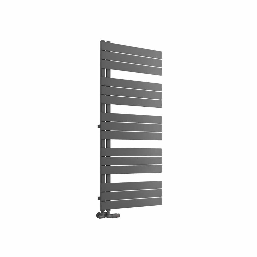 Eastbrook Designer Towel Radiator 1400 x 600 / Dual Fuel Eastbrook Helmsley Straight Vertical Designer Towel Rail in Matt Anthracite
