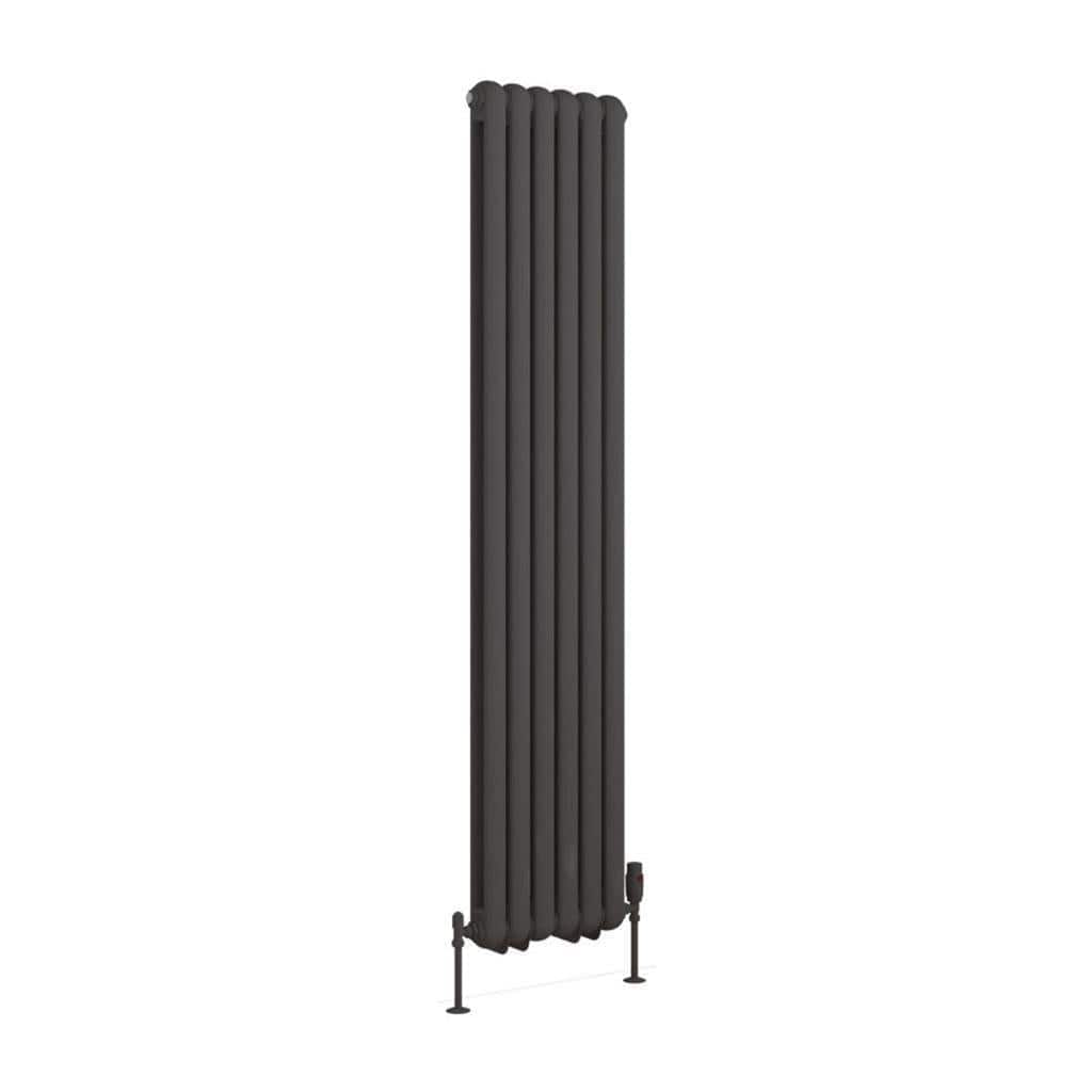 Eastbrook Column Radiator Eastbrook Rubano Straight Vertical Traditional Column Radiator in Matt Anthracite