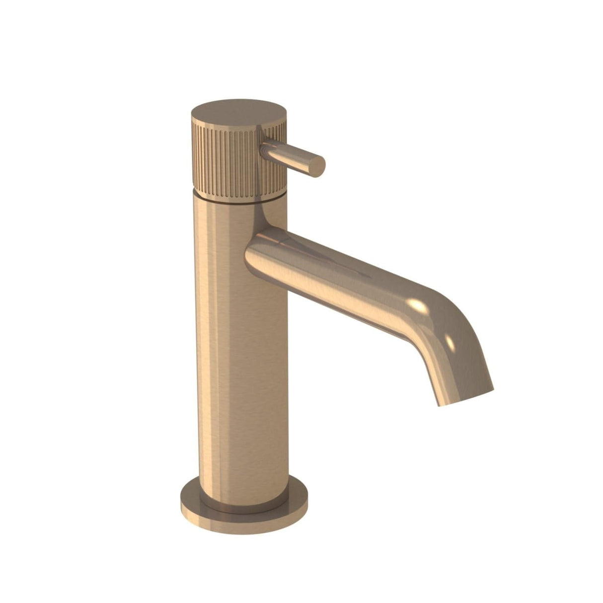 Saneux Mono Basin Tap Fluted Saneux Cos Deck Mounted Basin Mixer Tap in Brushed Bronze