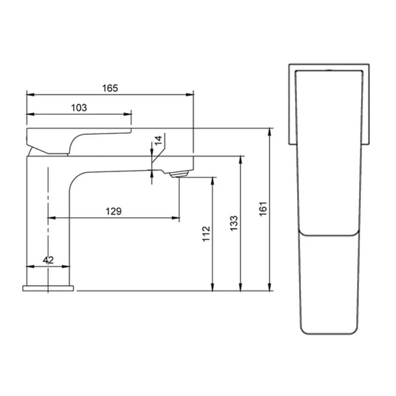 Villeroy & Boch Architectura Square Basin Mixer Tap