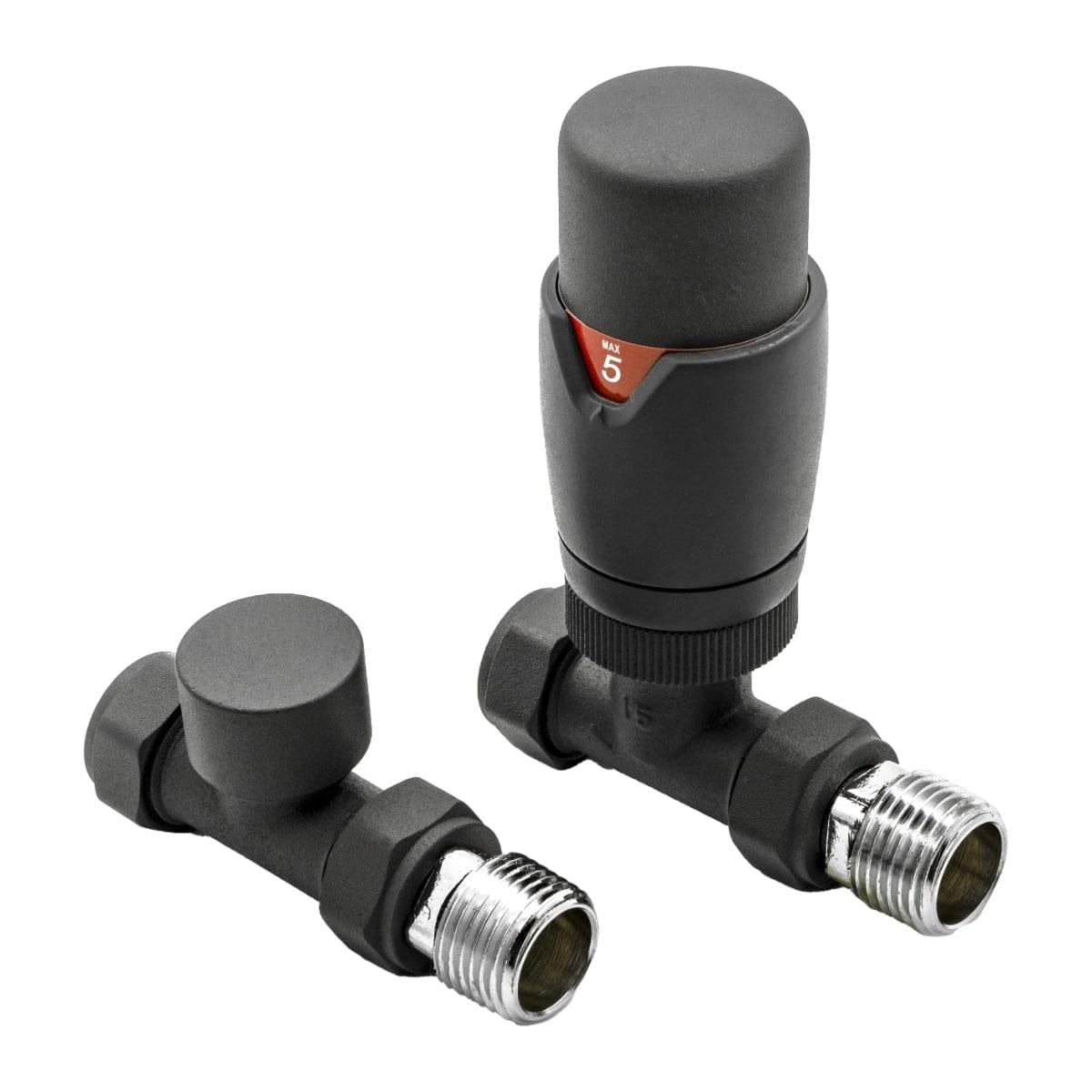 Reina Radiator Valve Anthracite Reina Modal Thermostatic Straight Radiator Valves