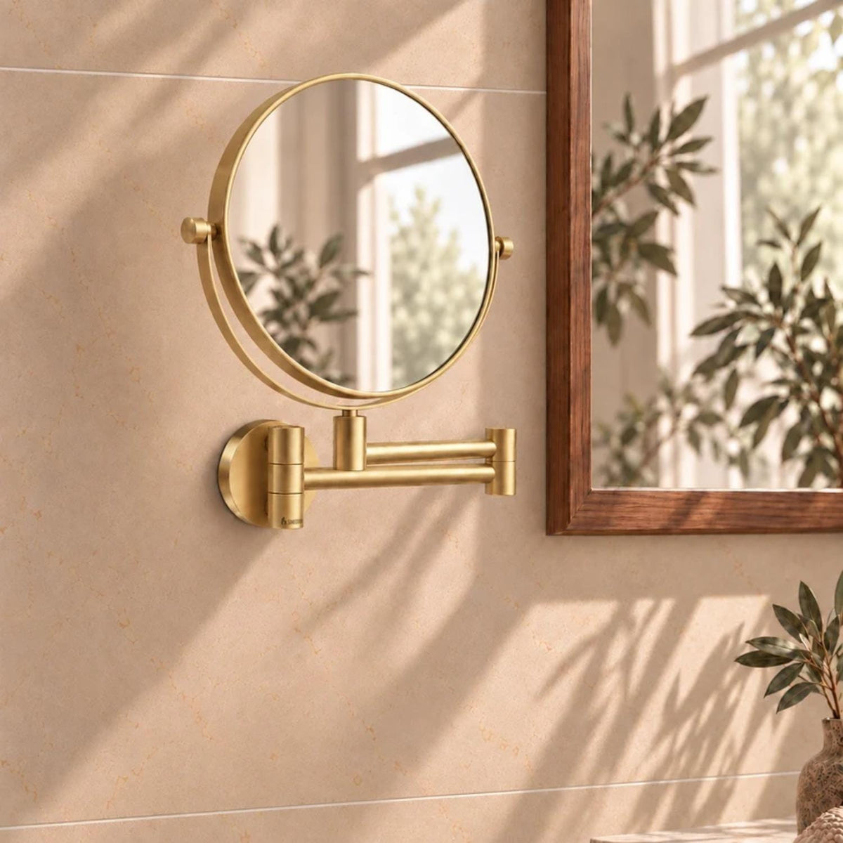 Smedbo Cosmetic and Shaving Mirror Smedbo Outline Round Extendable Magnified Mirror