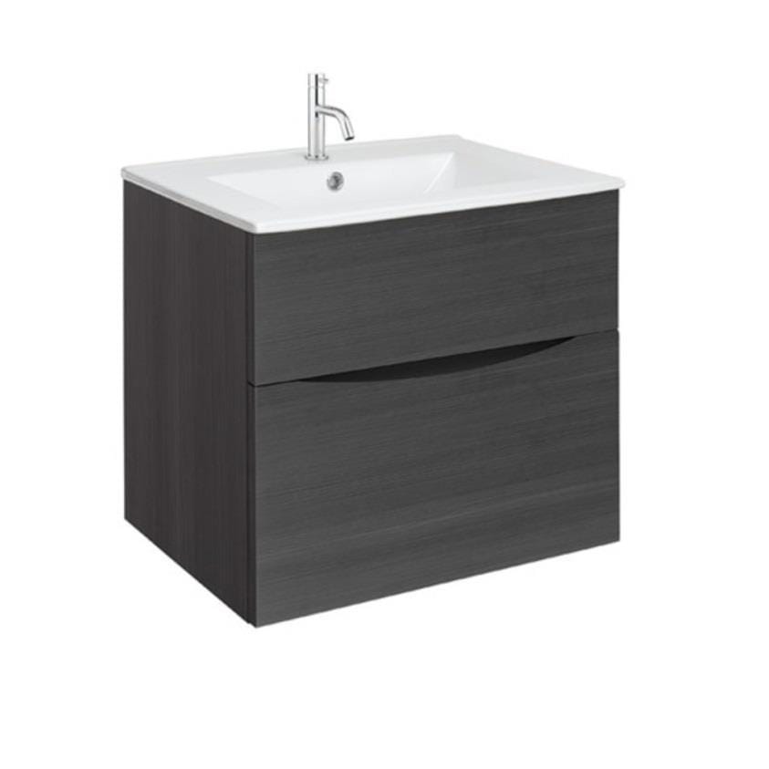 Crosswater Wall Mounted Vanity Unit Crosswater Glide II Wall Mounted Two Drawer Vanity Unit with Basin