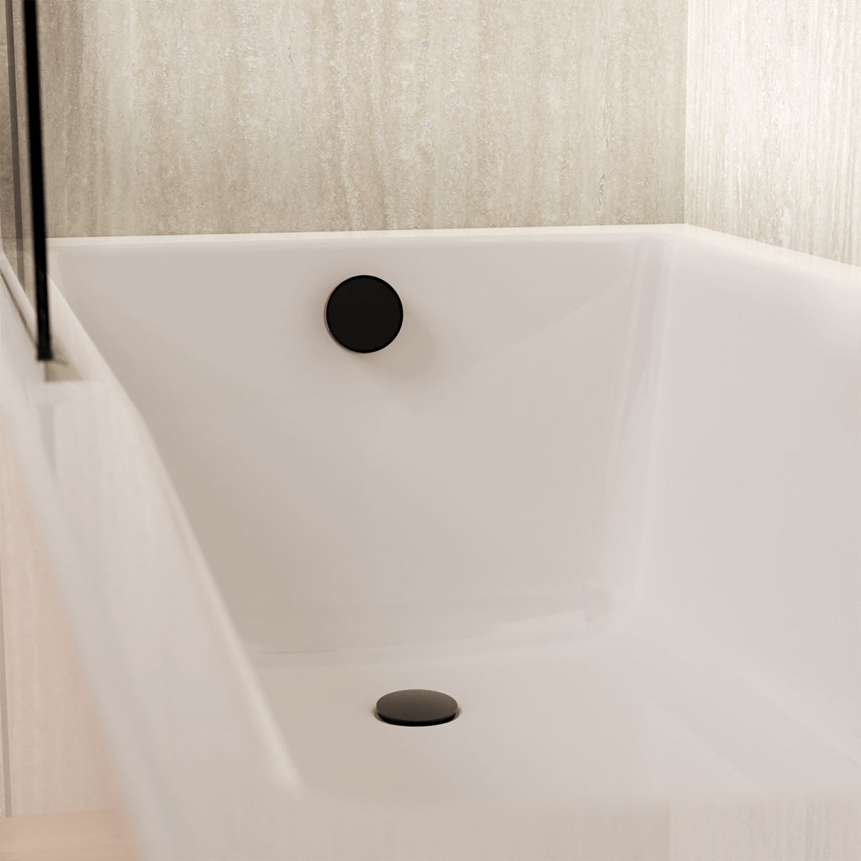 Crosswater Overflow Filler Matt Black Crosswater MPRO Bath Filler with Click Clack Waste
