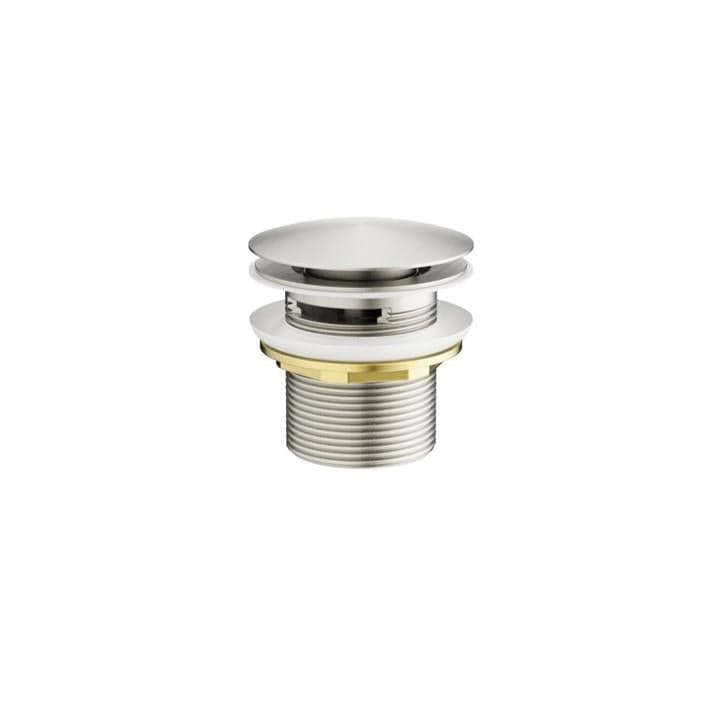 Crosswater Bath Waste Brushed Stainless Steel Crosswater Slotted Click Clack Freestanding Bath Waste