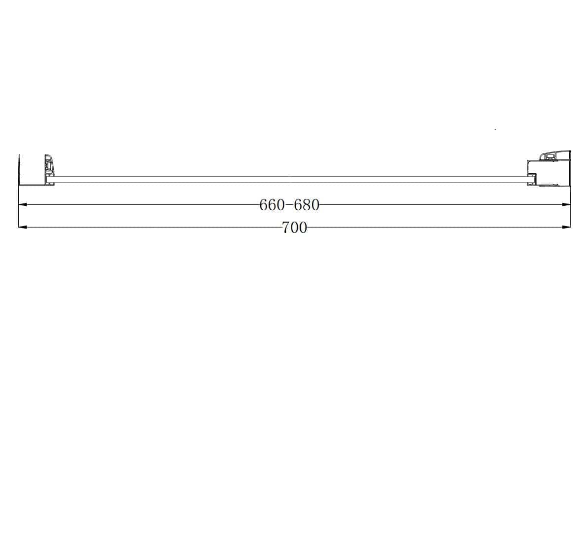 Eastbrook Side Panel Eastbrook Corniche 2000 8mm Side Panel for Hinged Doors