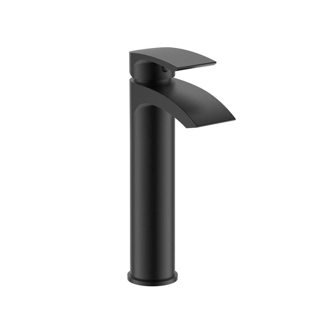 Aqaurius Mono Basin Tap Matt Black Aquarius Arc Tall Mono Basin Mixer Tap