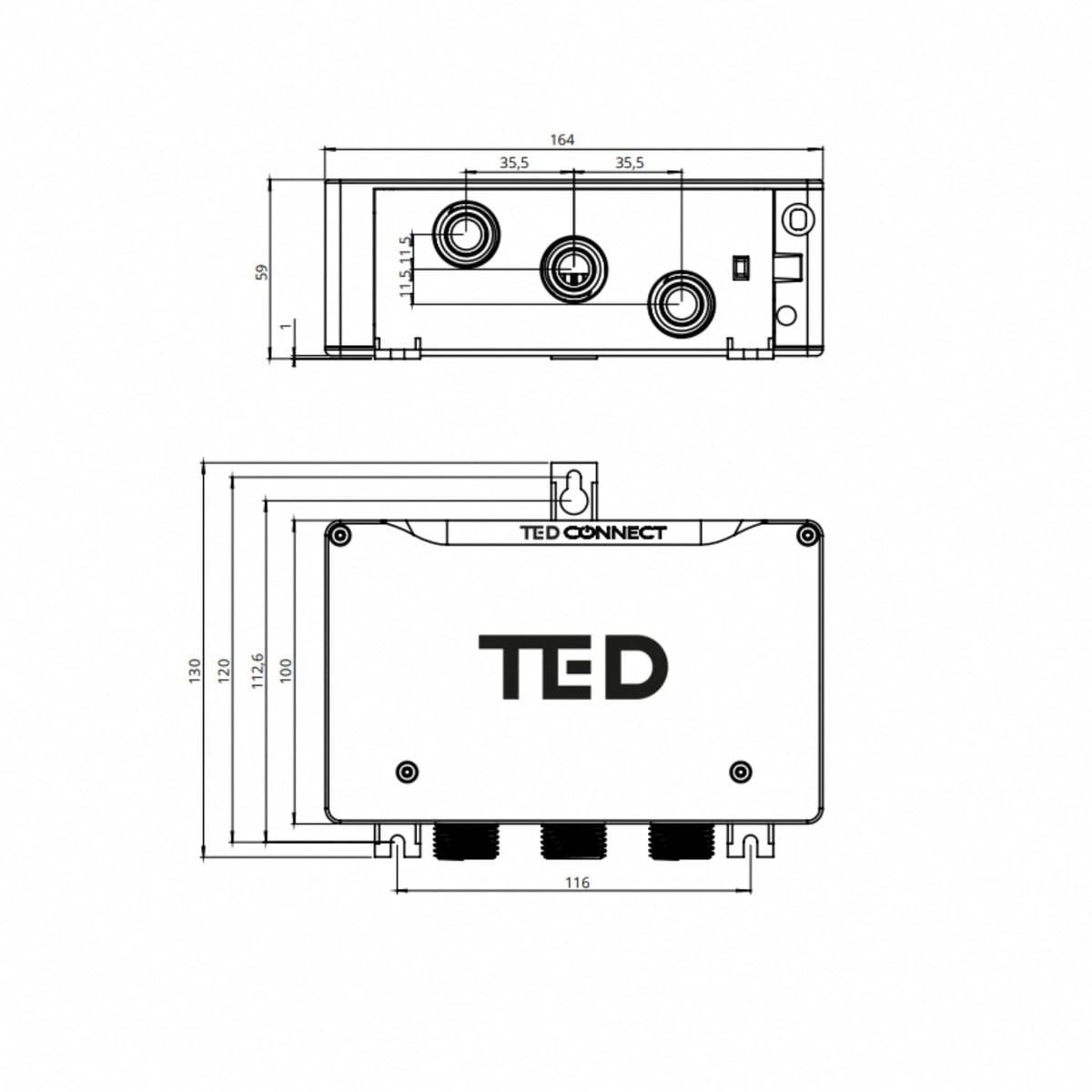 TED Exposed Shower Set TED Togo Oval BubbleSpa® Complete 2 Outlet Digital Shower Kit with Wireless Button