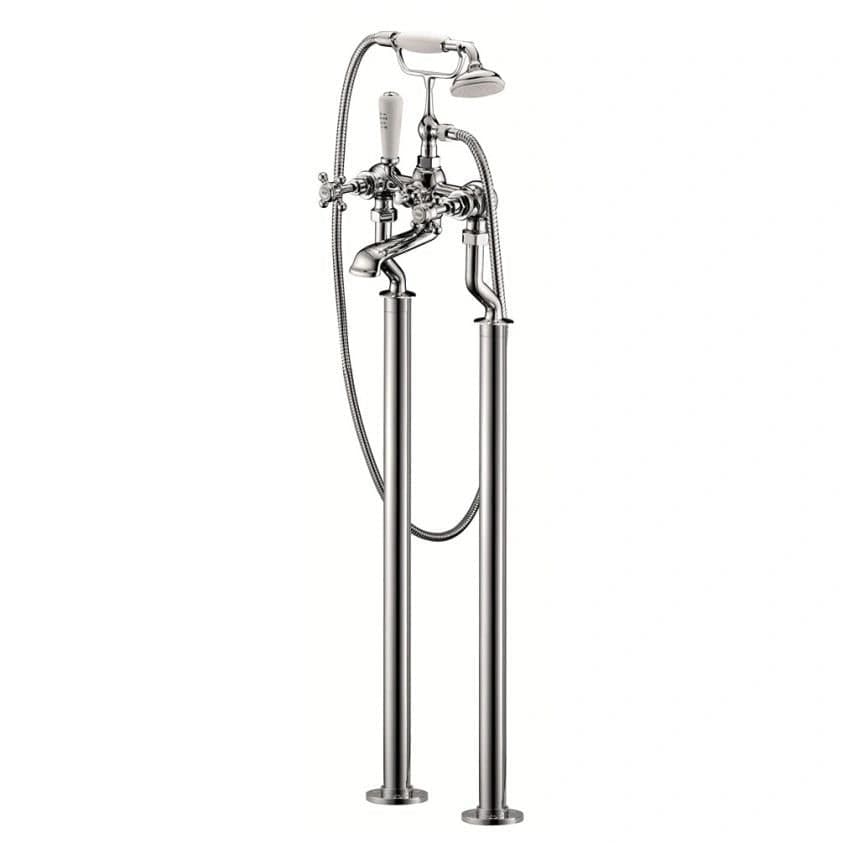 Imperial Freestanding Bath Filler Imperial Lichfield Floor Standing Bath Shower Mixer Tap - Chrome - ZLICBSMFSCP