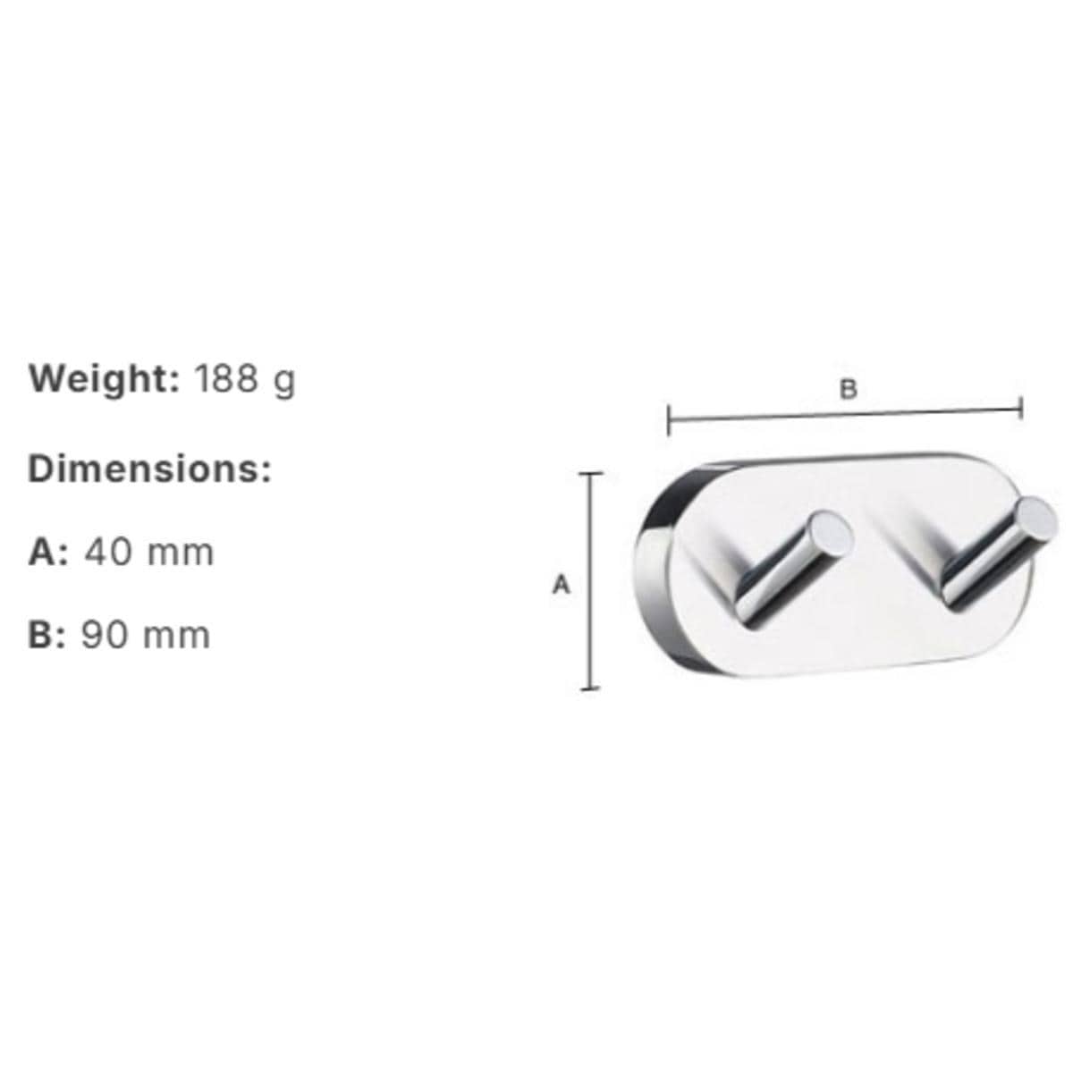 Smedbo Robe Hook Smedbo Home Double Towel Hook