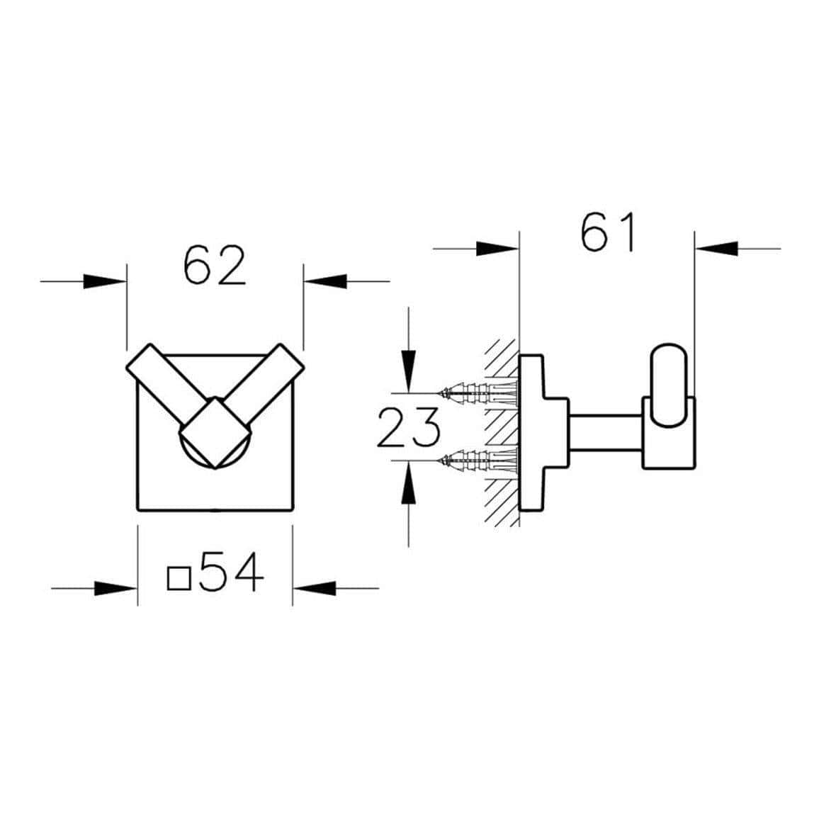 VitrA Robe Hook VitrA Root Robe Hook