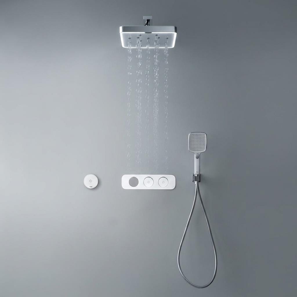 TED Exposed Shower Set Wall Mounted TED Venn BubbleSpa® Complete 2 Outlet Shower Kit with Wireless Button