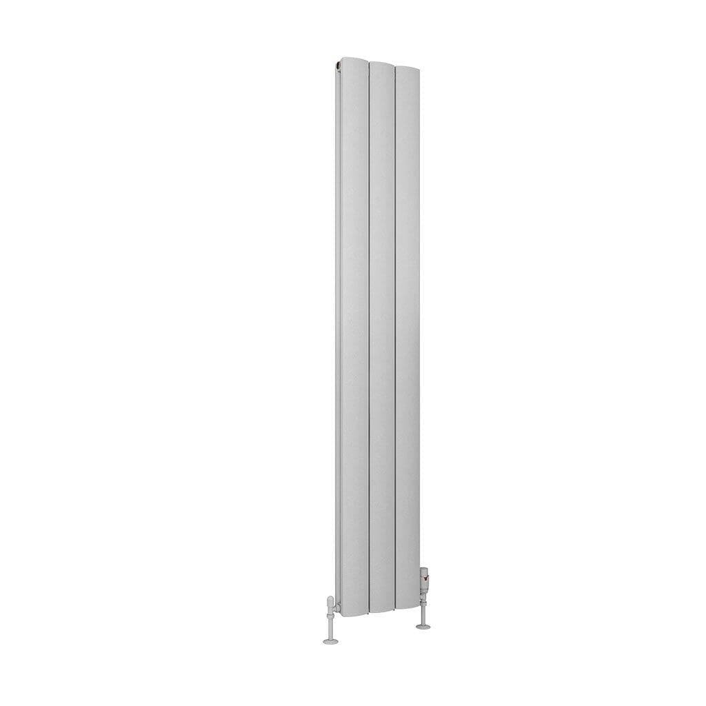 Eastbrook Panel Radiator Eastbrook Guardia Straight Vertical Aluminium Radiator in Matt Grey