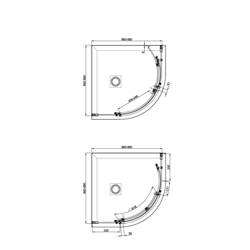 Crosswater Quadrant Shower Enclosure Crosswater Optix Single Door Quadrant Shower Enclosure