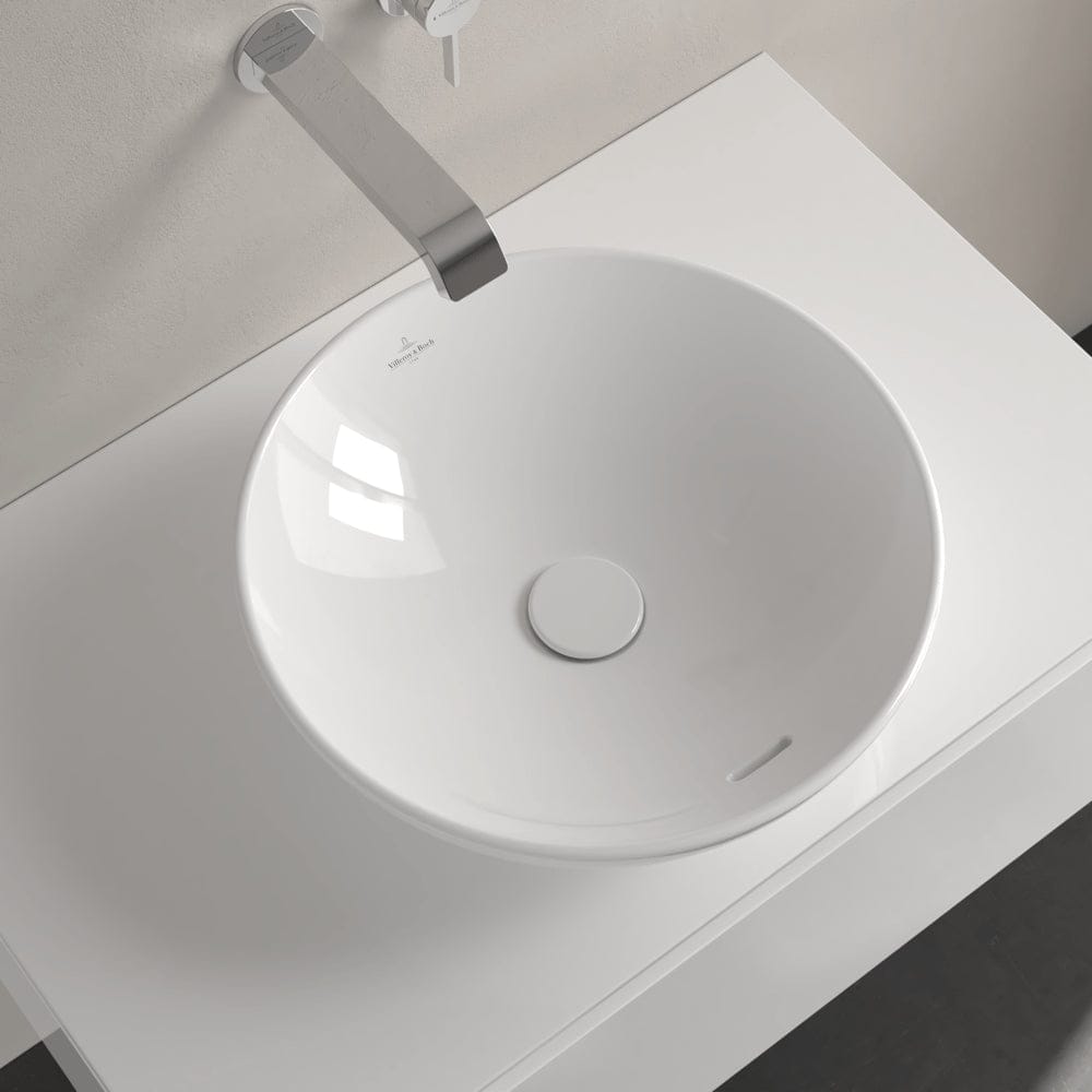 Villeroy & Boch Countertop Basin Villeroy & Boch Loop & Friends Round Countertop Basin in White Alpin