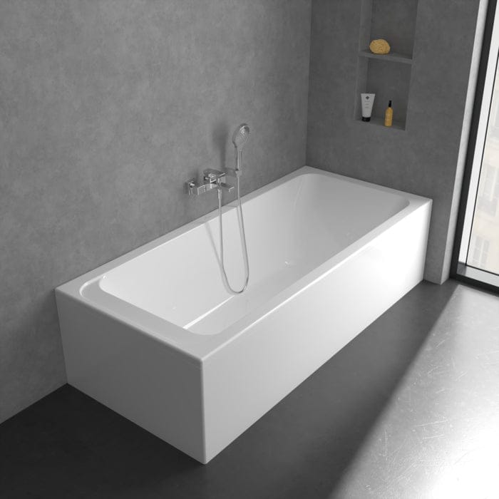 Villeroy & Boch Bath Shower Mixer Villeroy & Boch Architectura Square Wall Mounted Bath and Shower Mixer Tap