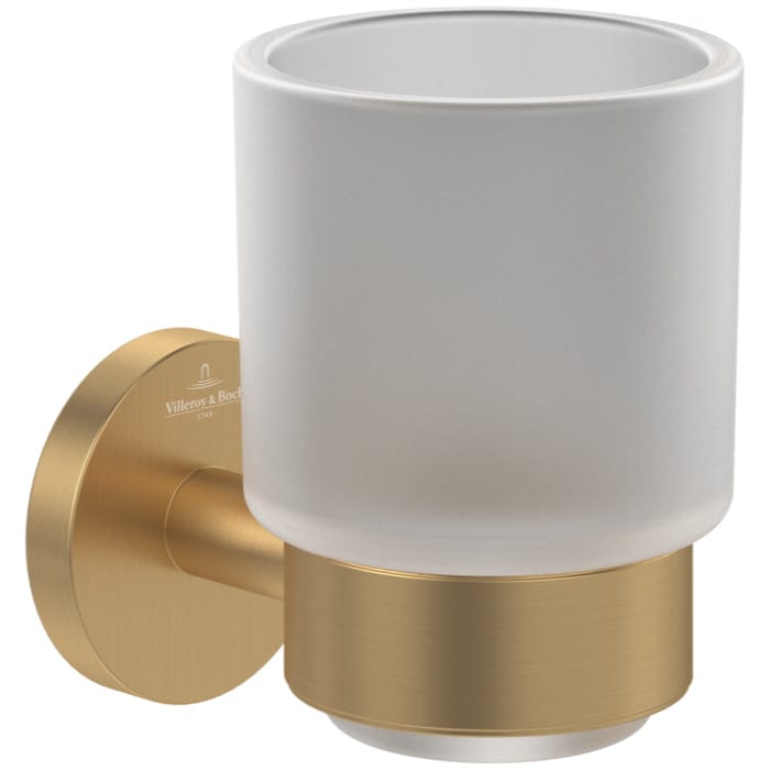 Villeroy & Boch Toothbrush Holder Brushed Gold Villeroy & Boch Elements - Tender Tumbler Holder