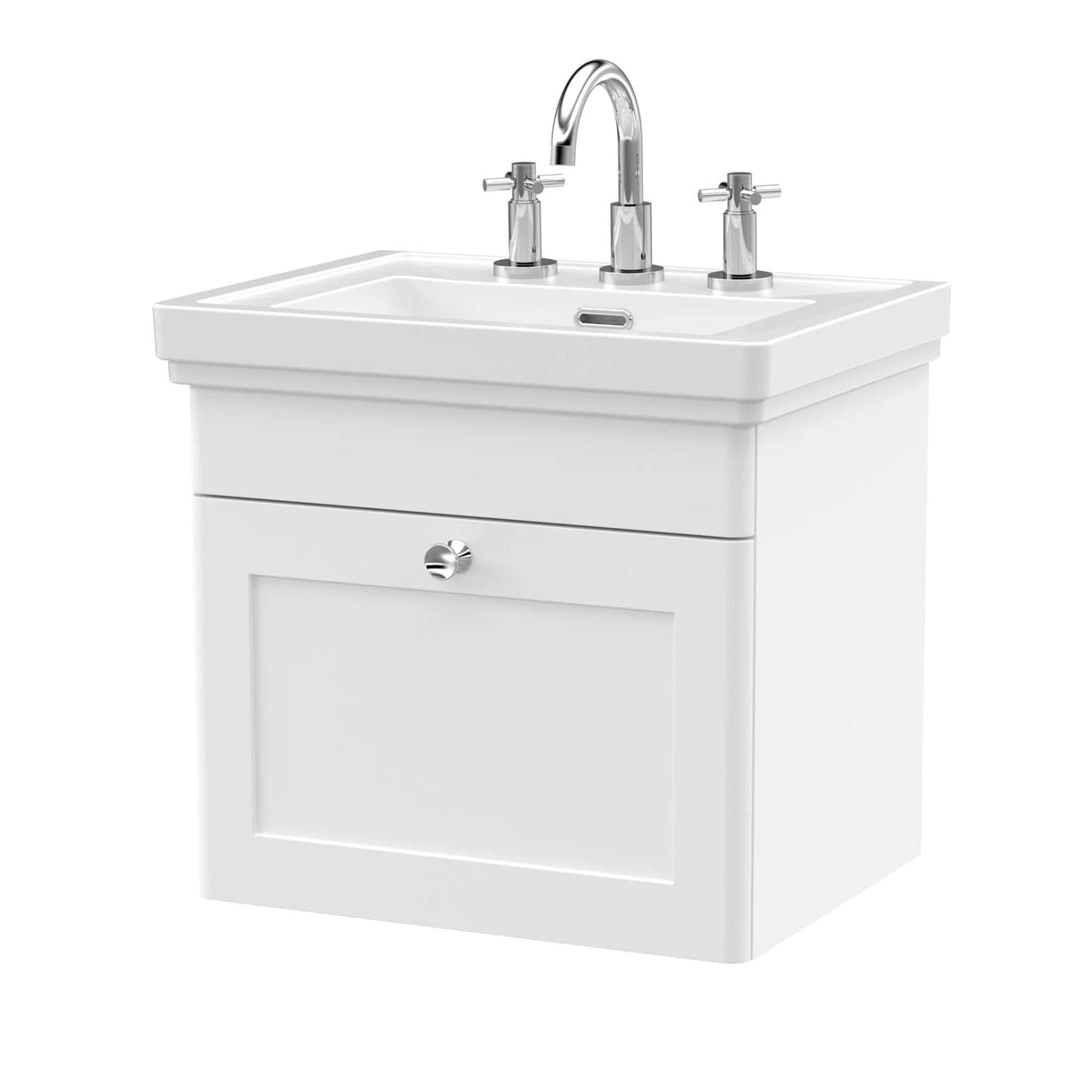 Aquarius Bathrooms Wall Mounted Vanity Unit Aquarius Leighton 500mm Wall Mounted One Drawer Vanity Unit with Basin