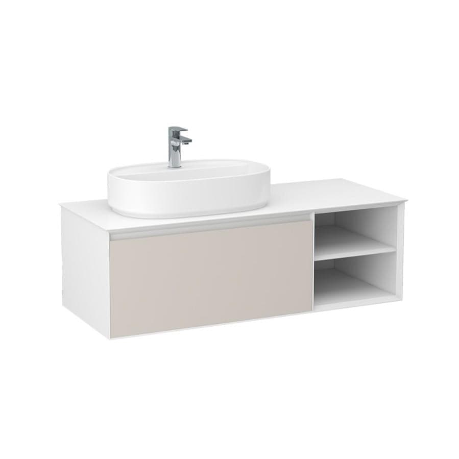 Imex Wall Mounted Vanity Unit Imex Essence Wall Mounted 1200mm Single Drawer Vanity Unit with Worktop and 1 Tap Hole Basin