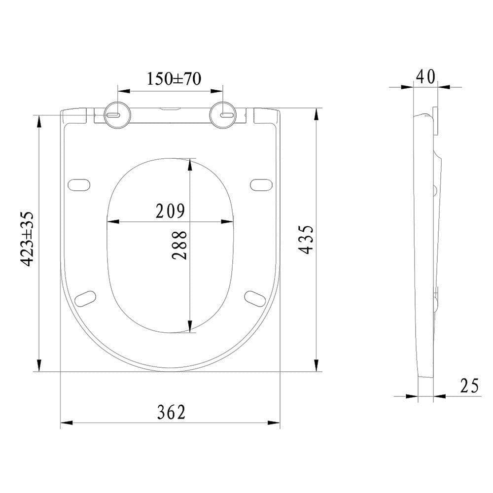 Imex Toilet Seat Imex Ivan Soft Close Toilet Seat in White