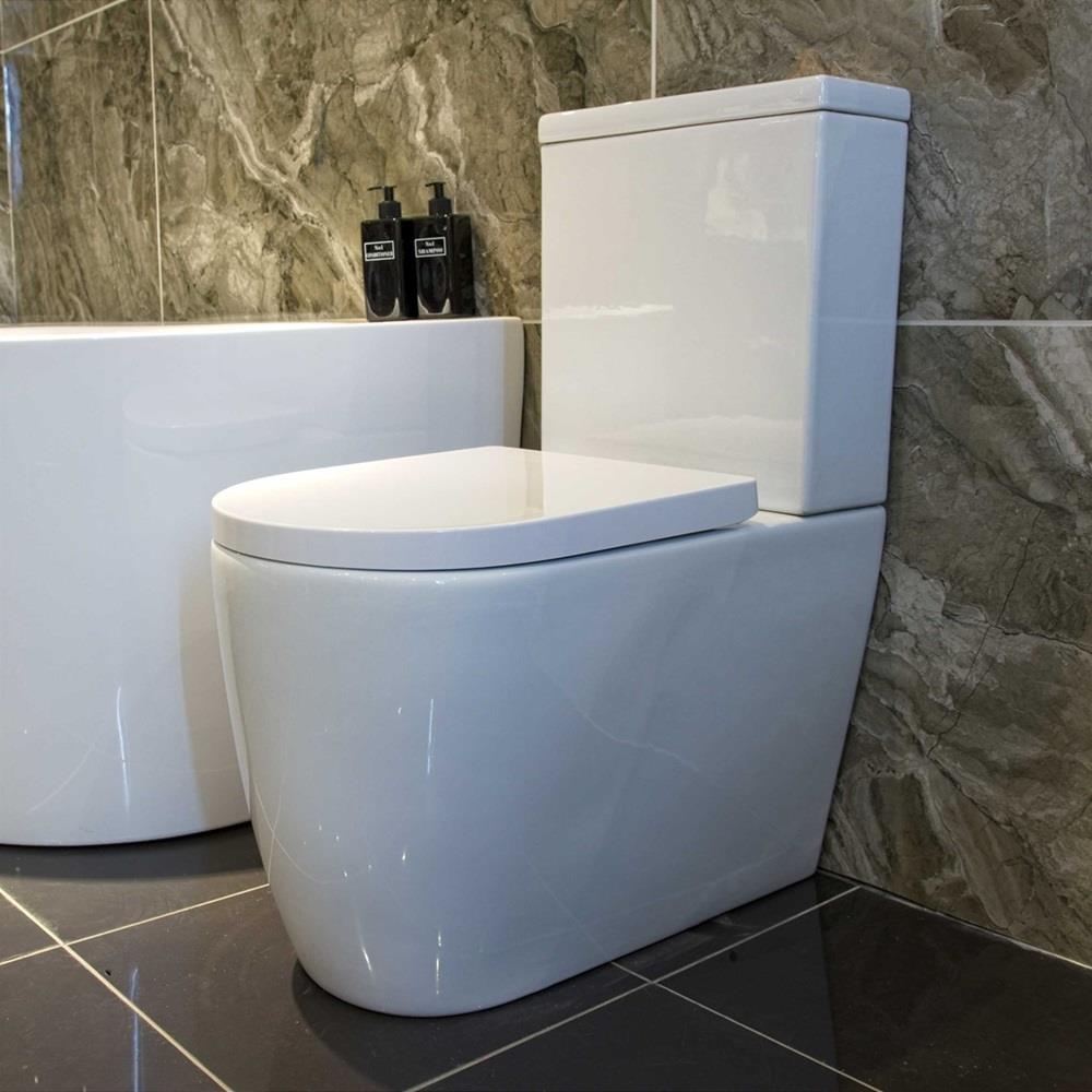 Aquarius Emma Rimless Close Coupled Fully Shrouded Toilet with Soft Close Seat