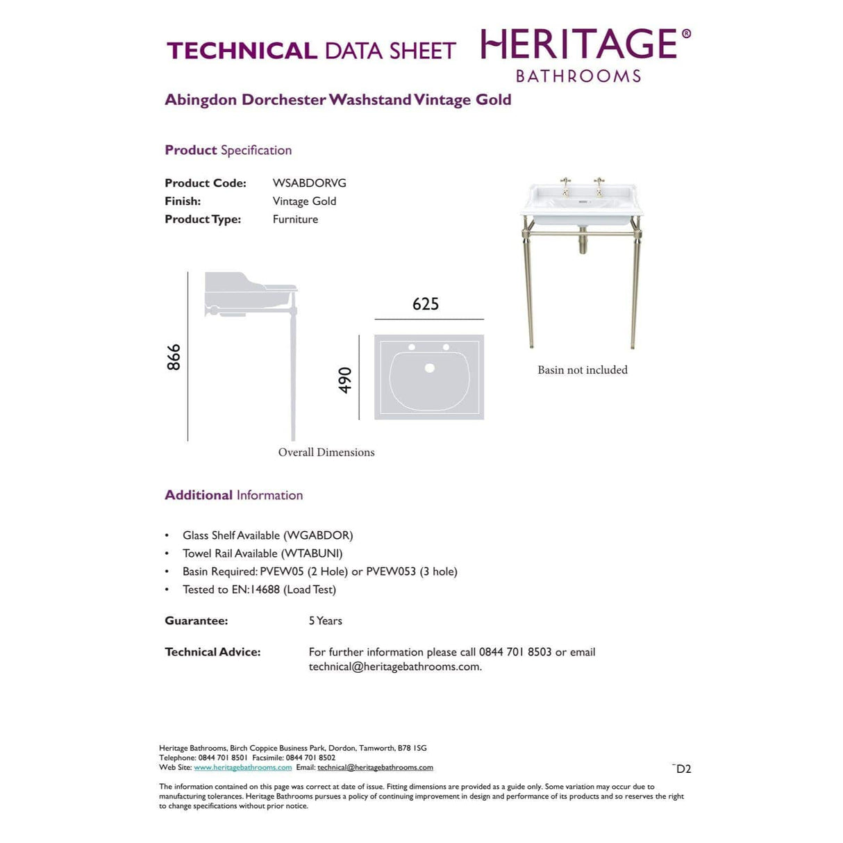 Heritage Wall Hung Basin Heritage Dorchester Square Basin with Abingdon Washstand
